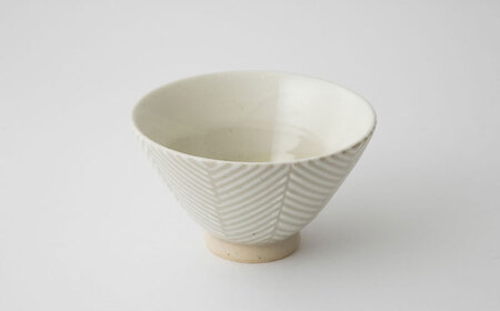 【波佐見焼】ヘリンボーン 茶碗（大） 2点セット ホワイト【アイユー】[UA53]