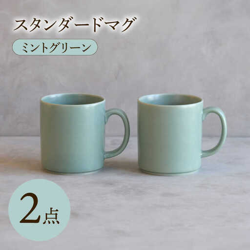 【波佐見焼】 スタンダードマグ ミントグリーン 2点セット 【西海陶器】[OA405]