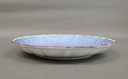 【波佐見焼】青海波尽し富士 輪花盛皿【協立陶器】[TC133]