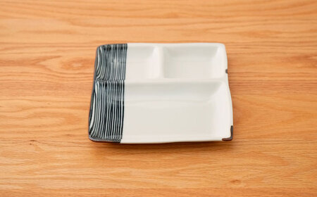 【波佐見焼】ハーフライン　仕切りプレート 青【団陶器】[PB165 ]