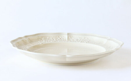 【波佐見焼】ombre de fleur ブーケプレート ミルキーホワイト 食器 皿【翔芳窯】[FE343]