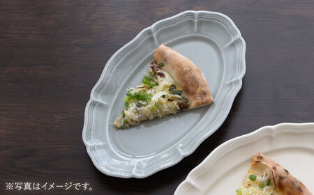 【波佐見焼】ombre de fleur オーバルプレート ロイヤルグレー 2枚セット 食器 皿【翔芳窯】[FE379]