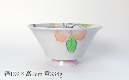 【波佐見焼】淡彩花 イケメン丼 丼ぶり 食器【大新窯】[DC158]