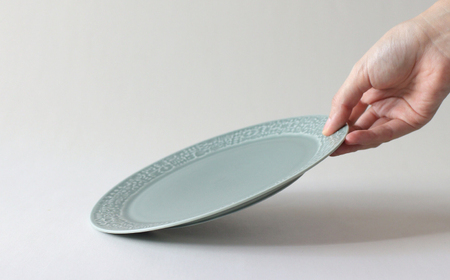 【波佐見焼】PATTERNED PLATE 21 squall gray 【BIRDS’ WORDS】[CF097]
