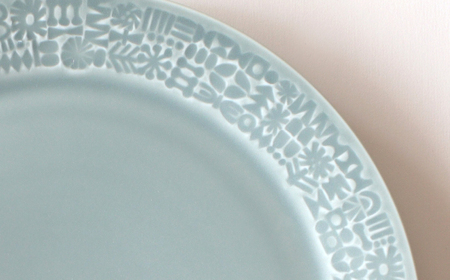 【波佐見焼】PATTERNED PLATE 21 squall gray 【BIRDS’ WORDS】[CF097]