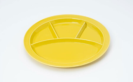 【波佐見焼】zen to ユザーン カレー皿 「仕切りが取れるカレー皿 yellow」2枚セット【中善】[YE43]