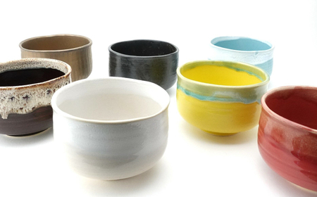 【波佐見焼】Folk Design 野点抹茶碗 飴釉白唐津流し 1点【玉有】[IE51]