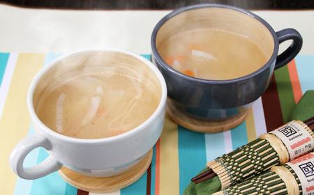 【波佐見焼】スープマグカップ まろやかシリーズ 白・黒 セット【國右エ門窯】[VB14]