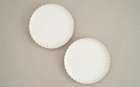 【波佐見焼】花しのぎ 中皿 ペア 白【団陶器】[PB175]