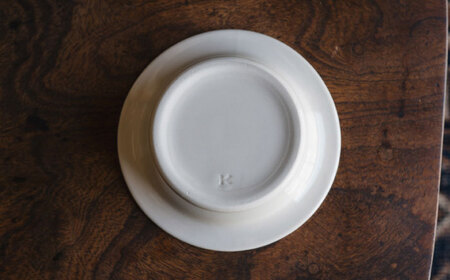 【波佐見焼】ハットボウル　ミルク色　2個セット　【イロドリ】[KE66]