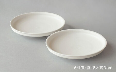【波佐見焼】KINU 6寸皿 2点セット（艶なし）【studio wani】[MB82]