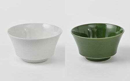 【波佐見焼】とびかんな ほどよく小さなお碗 4点セット 青白釉・グレー・白磁・織部色【福田陶器店】[PA383]