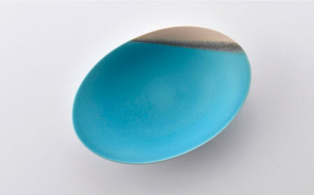 【波佐見焼】Scenery（シーナリー）トルコブルー オーバルカレー皿 1点　【光春窯】[XD116]