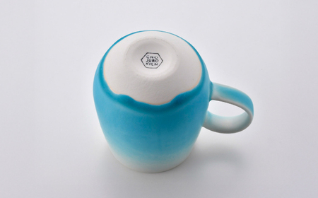 【波佐見焼】マグカップ ワイン型 グラデーション ライトブルー ペア【長十郎窯】[AE112]