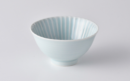 【波佐見焼】しのぎ 茶碗 大2個セット 瑠璃・青磁 食器 ちゃわん【一龍陶苑】[CC92]