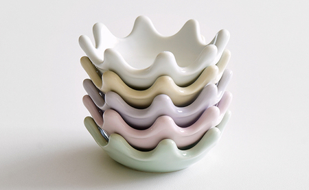 【波佐見焼】ミルククラウン 箸置き豆鉢 5色セット【natural69】[QA134]