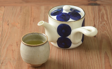 【波佐見焼】焦がし呉須 急須 丸紋 1点【natural69】[QA135]