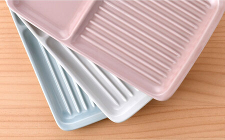 【波佐見焼】マルチパン皿 5枚セット アメ・ホワイト・ベージュ・ピンク・スカイブルー【大新窯】[DC183]