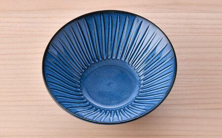 【波佐見焼】蒼鎬 反ボウル L 1点【利左エ門窯】[QB72]