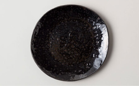 【波佐見焼 マルヒロ】BARBAR たたら 8寸皿 2点セット（銀鉄・油滴天目）[EB215]