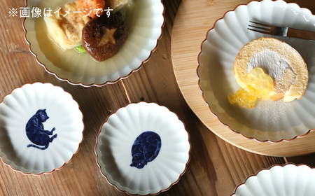 【波佐見焼】呉須猫 取皿 柄違い4点セット 食器【西海陶器】[OA485]