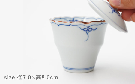 【波佐見焼】渕瓔珞（青） 桔梗渕杵型小吸物 2点セット【FOURGRACE】[UG01]