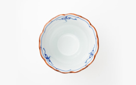 【波佐見焼】渕瓔珞（青） 桔梗渕杵型小吸物 2点セット【FOURGRACE】[UG01]