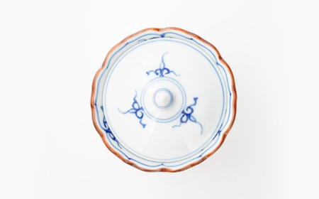 【波佐見焼】渕瓔珞（青） 桔梗渕杵型小吸物 2点セット【FOURGRACE】[UG01]