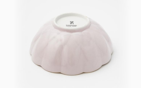 【波佐見焼】蓮型小鉢 ピンク（渕金） 2点セット 鍋取り鉢【FOURGRACE】[UG02]