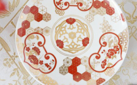 【波佐見焼】組子金襴 古伊万里 7号皿（化粧箱入り）2枚セット【FOURGRACE】[UG06]