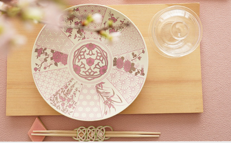 【波佐見焼】金襴 古伊万里 7号皿 紅（化粧箱入り）2枚セット【FOURGRACE】[UG07]