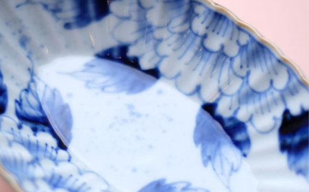 【波佐見焼】吹墨牡丹絵 菊割小鉢 2枚セット【FOURGRACE】[UG11]