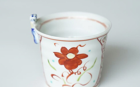 【波佐見焼】一閑人煎茶・そば猪口 万歴渦・面取花唐草 ペアセット【FOURGRACE】[UG14]