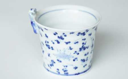 【波佐見焼】一閑人煎茶・そば猪口 藍唐草・木の実唐草 ペアセット【FOURGRACE】[UG15]