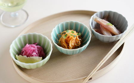 【波佐見焼】菊型 小付 6色 セット【和山】[WB187]