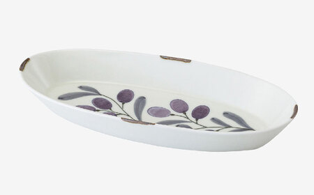 【波佐見焼】olive バゲットプレート 緑・紫 2点セット【西海陶器】[OA444]