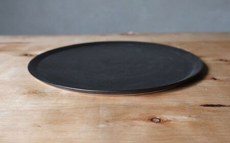 【波佐見焼】IREKO シャビー プレートM グレー・ブラック 2点【浜陶】[XA83]