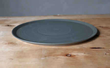 【波佐見焼】IREKO シャビー プレートL グレー・ブラック 2点【浜陶】[XA86]