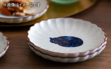 【波佐見焼】呉須猫 菊割小皿・取皿 8点セット【西海陶器】[OA507]