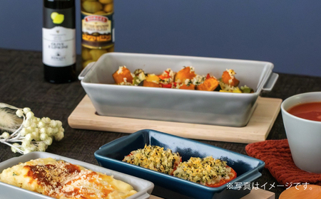 【波佐見焼】OVENWARE スクエア L〈ブルー・グレー〉2点セット【西海陶器】[OA512]