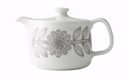 【波佐見焼】デイジー ポット・カップ グレー 3点セット【NISHIYAMAJAPAN】[CB151]