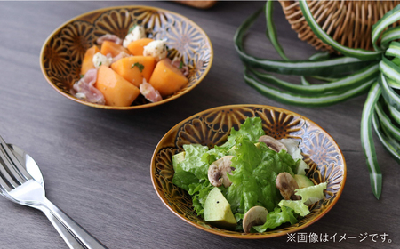 【波佐見焼】マリーゴールド　ボウルM アメ 4枚セット　食器 皿【翔芳窯】[FE455]