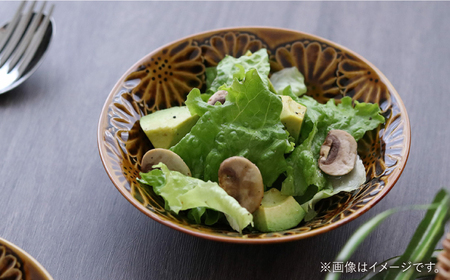 【波佐見焼】マリーゴールド　ボウルM アメ 4枚セット　食器 皿【翔芳窯】[FE455]