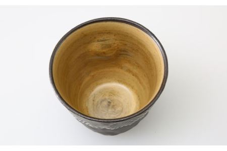 【波佐見焼】まろやかマルチ カップ えくぼ 黒一珍3客揃 食器 皿 【國右エ門窯】 [VB11]  波佐見焼