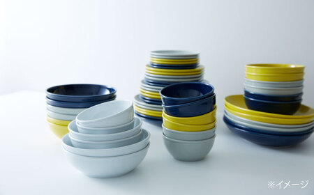 【波佐見ブランド／Common】オーバルプレート15cm イエロー 5枚セット【東京西海】 [DD105]