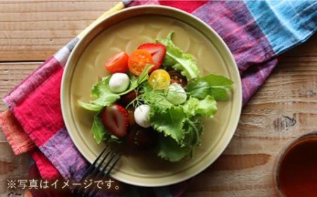 【波佐見焼】RONDE 大皿4色セット（バニラ・キャメル・うす瑠璃・グレー） 食器 皿 【和山】プレート オーバル パスタ皿 ワンプレート カフェ 北欧 シンプル ホワイト イエロー ブルー 藍色 グレー おしゃれ 22cm [WB59]  波佐見焼