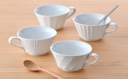5個セット　【新品】スープカップ　マグ　カップ　波佐見焼　豆しぼり　渦丸紋