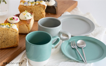波佐見焼】スタックス マグカップ・15cm プレート 2色セット4枚