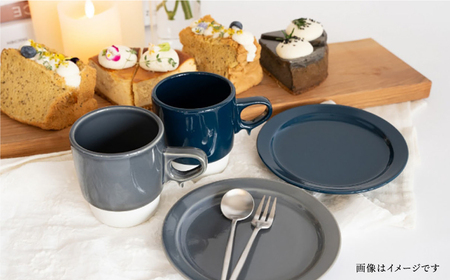 波佐見焼】スタックス マグカップ・15cm プレート 2色セット4枚