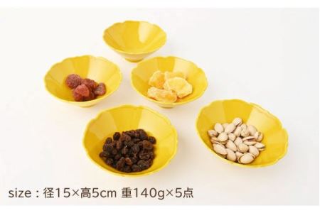 【波佐見焼】ききょう型 小鉢 5枚セット 食器 皿 【福田陶器店】 [PA194]  波佐見焼